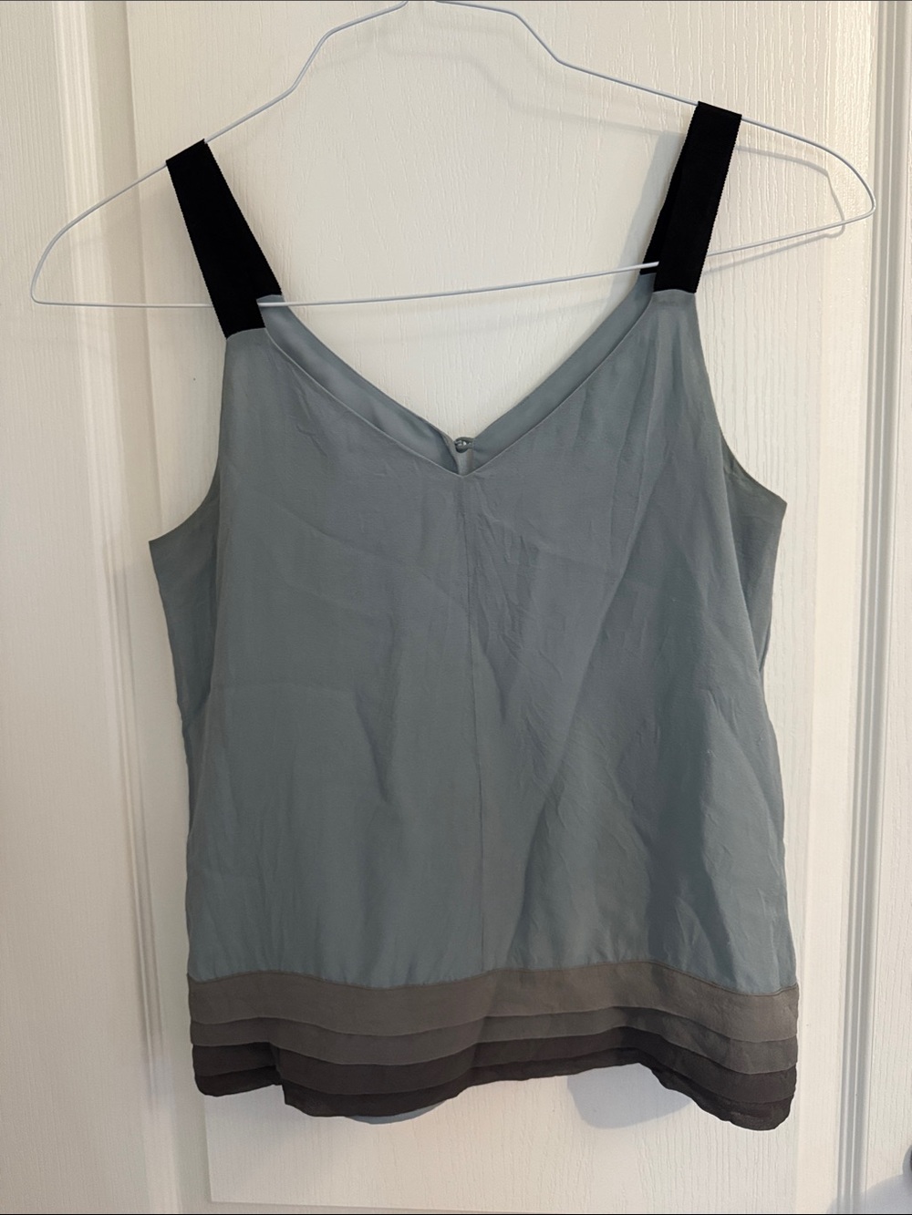 Banana Republic Grey Layered Tank with Black Straps